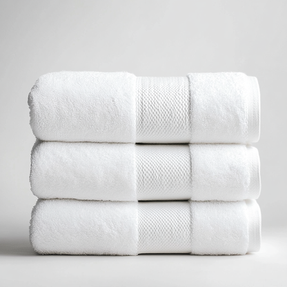 Krevo Luxury Bath Towel - 800 GSM Extra Thick Egyptian Cotton - Hotel Quality Spa Towel - Ultra Soft & Highly Absorbent - White